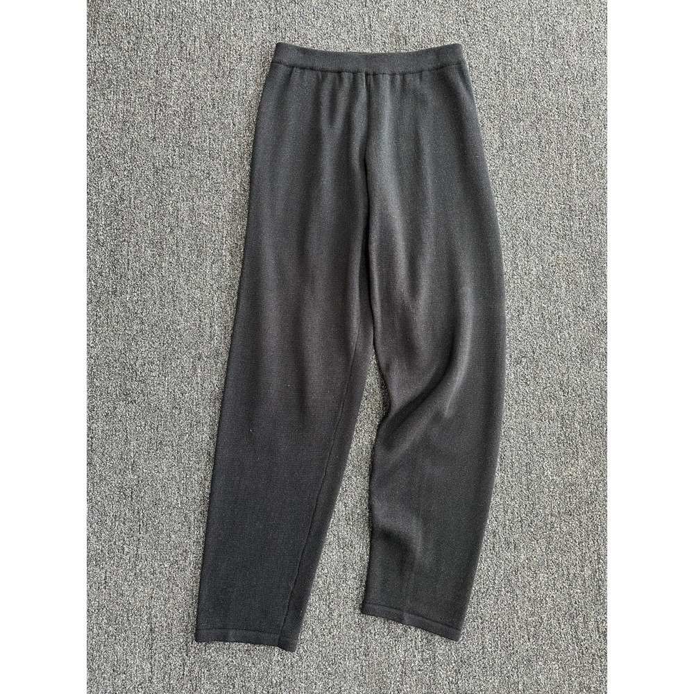 Vintage Gantos Womens S Sweater Pants Pull On Black Shimmer Glam Evening Knit